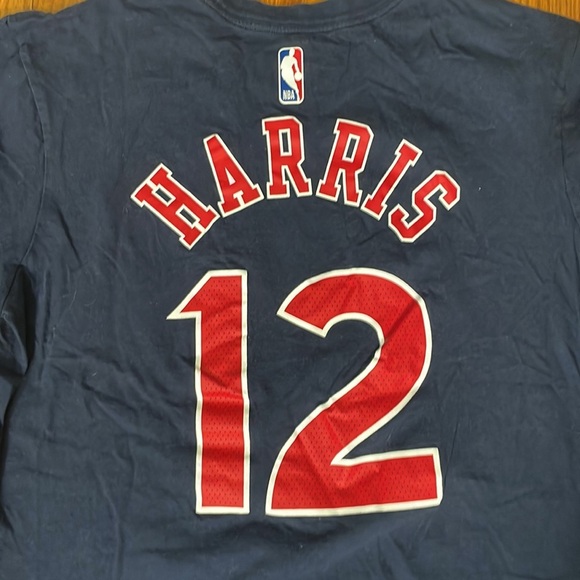 Nike The Nike Tee Short Sleeve Tobias Harris #12 Sixers navy red men's m - Picture 5 of 5
